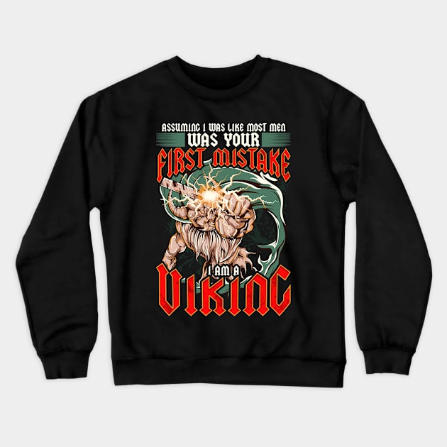 Viking Vikings Norse Funny Humor Quotes Gifts Crewneck Sweatshirt by E